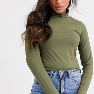 ASOS olive longsleeve turtleneck